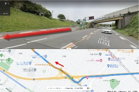 京葉道路のインターチェンジである幕張ICを東京方面に出ます。